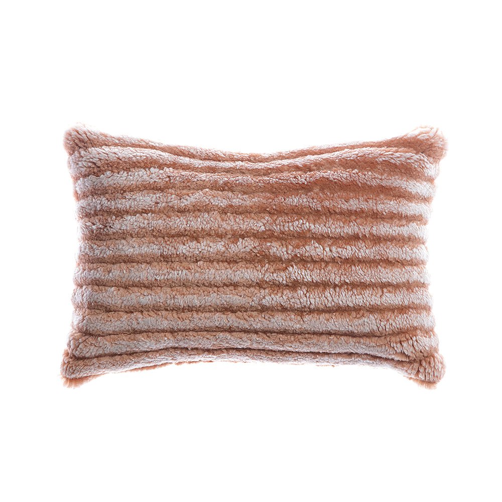 Striped Ultra Soft Shearling Pillow - Image 4